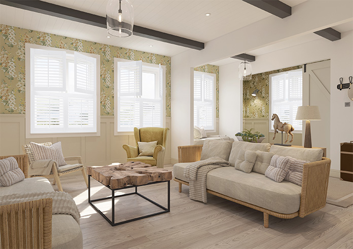 Bromley, True White - Tier on Tier Plantation Shutter - Image 7